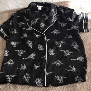 Matching dinosaur pajama top